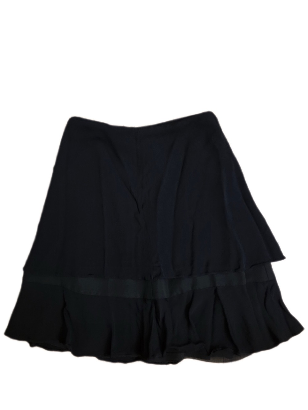 Armani Collezioni Black Tiered A-Line Skirt